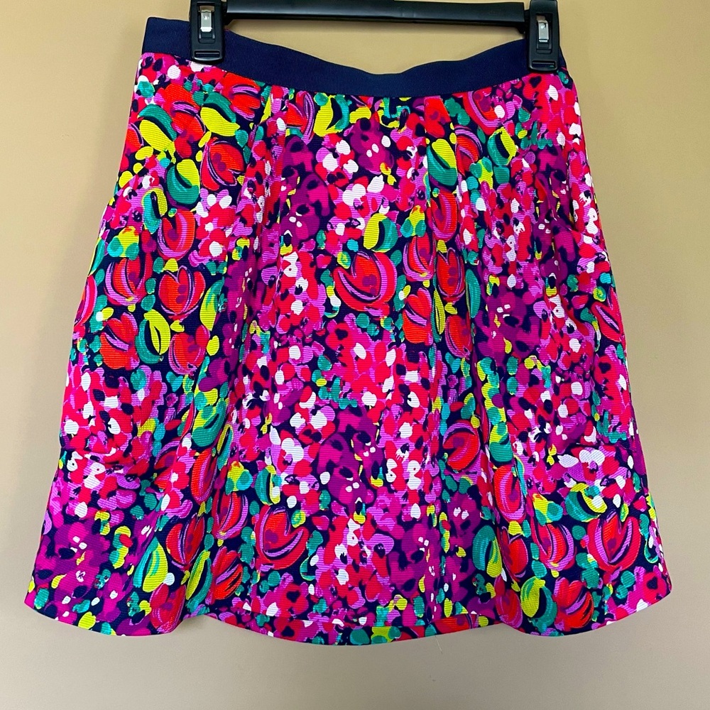 Lilly Pulitzer Wild Confetti Clover Skirt Size 10 EUC